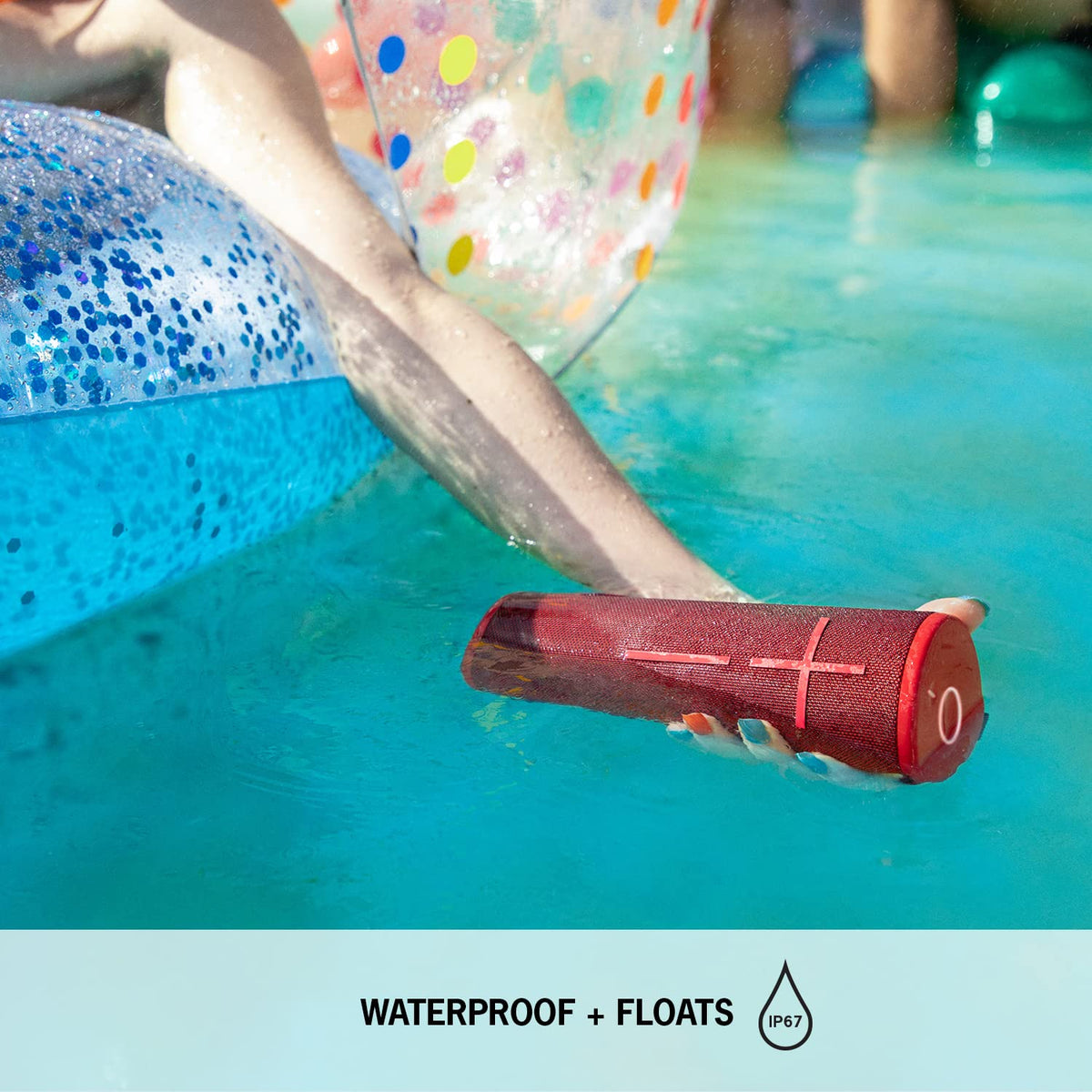 Ultimate Ears Boom 3 Wireless Bluetooth Speaker, Bold Sound + Deep Bass, Bluetooth, Magic Button, Waterproof, 15 Hours Battery, Range of 150 ft, Sunset Red