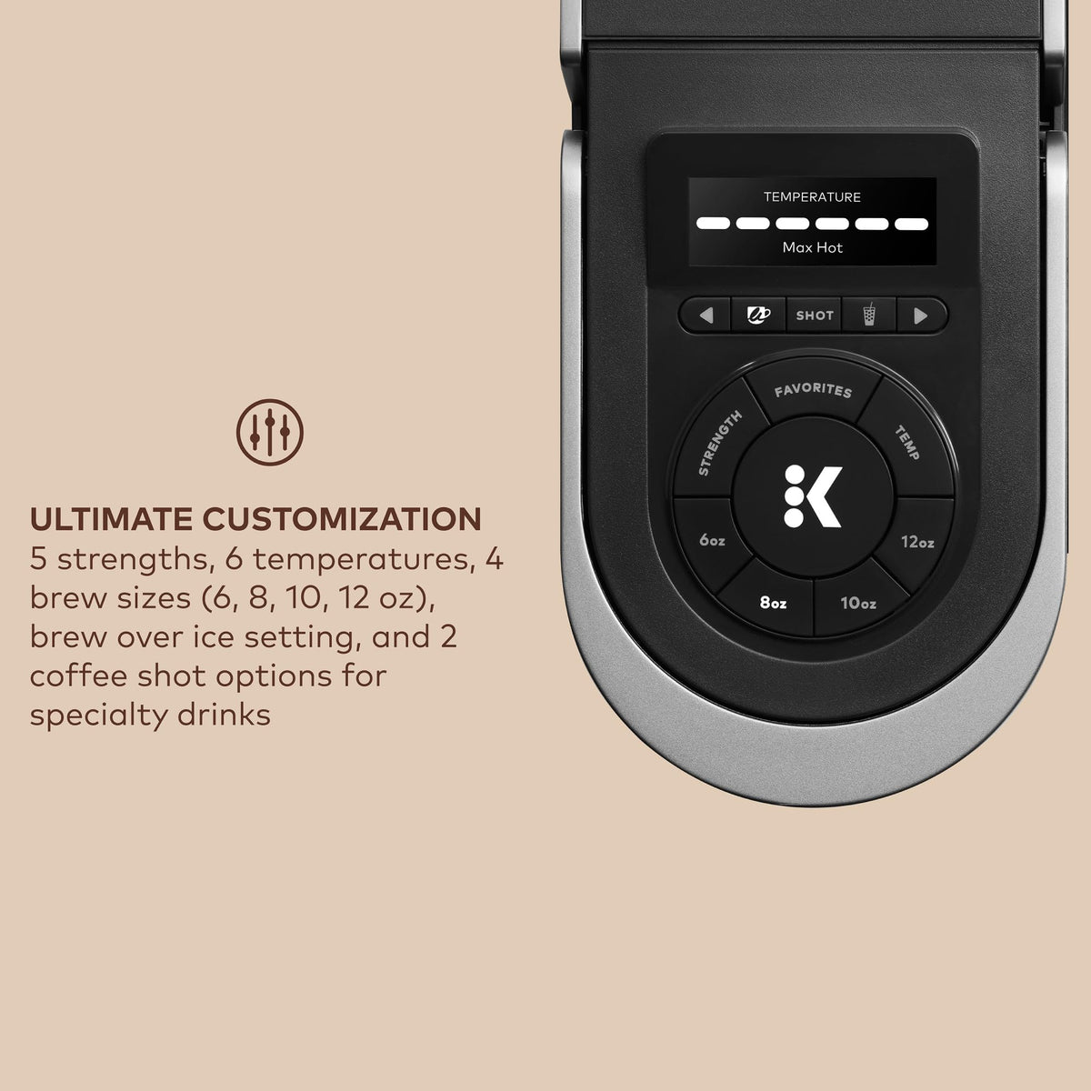 Keurig K-Cafe Single-Serve K-Cup Coffee Maker, Dark Charcoal