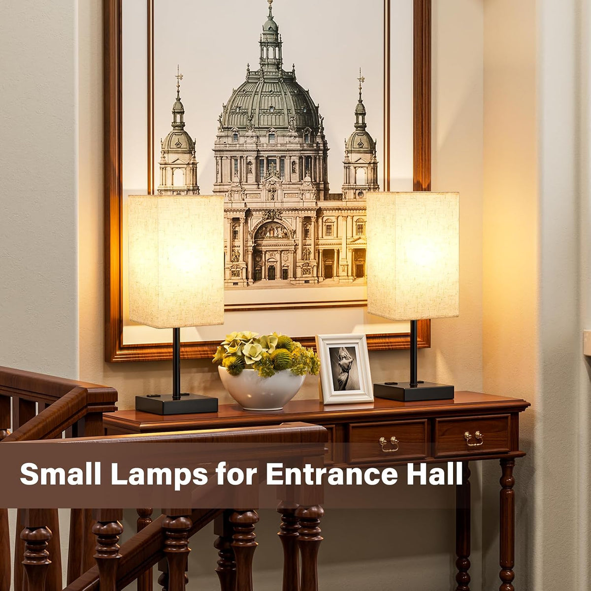 Fenmzee Bedside Lamp for Bedroom Set of 2 - Small Table Lamp for Nightstand