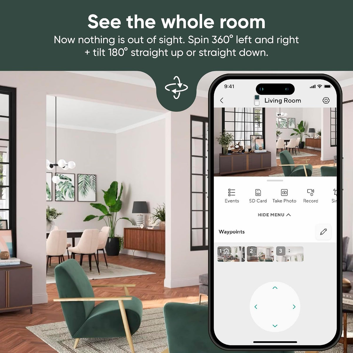 WYZE Cam Pan v3, Indoor/Outdoor Security Camera with 360° Pan/Tilt/Zoom