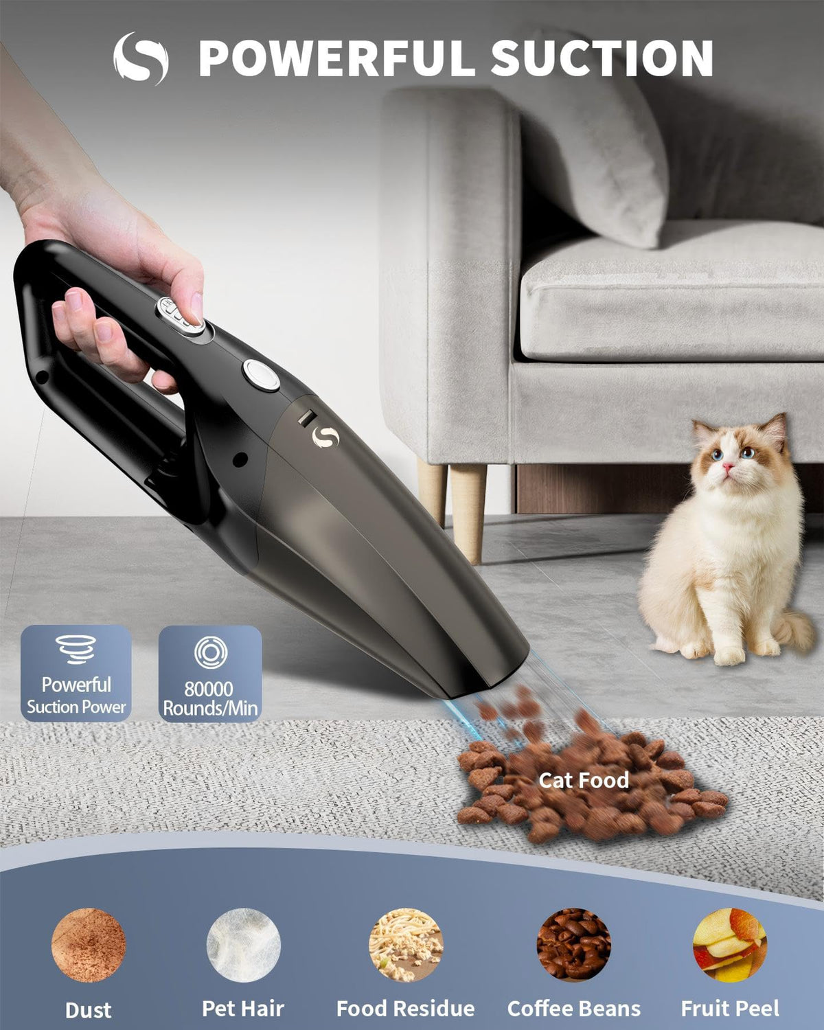 Handheld Vacuum Cordless, car Vacuum Portable Cordless