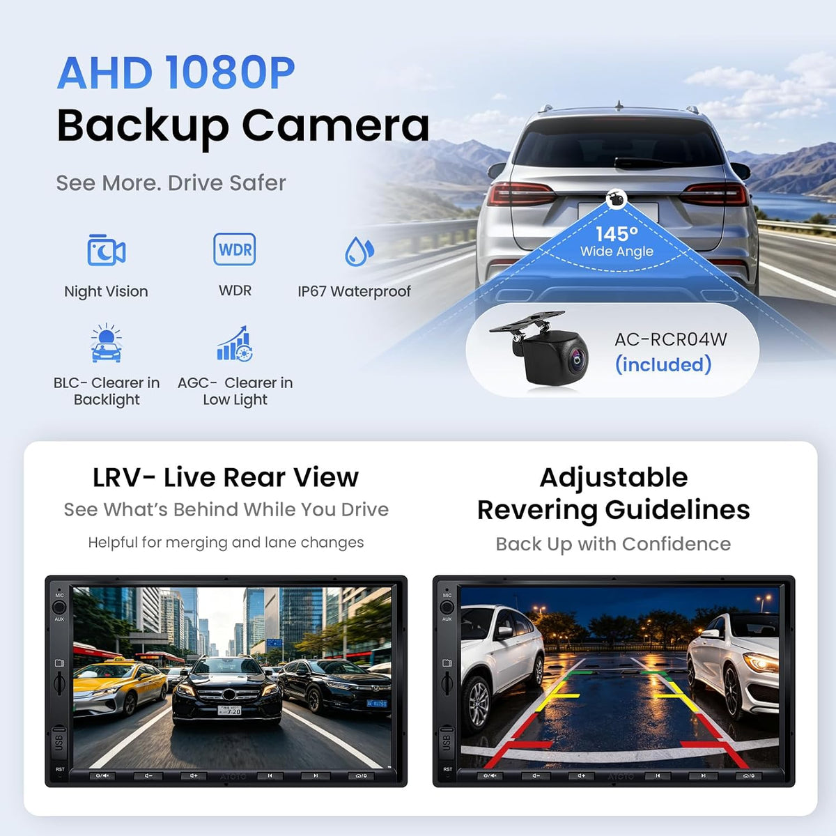 ATOTO S8L 7" Double Din Car Stereo, 4G LTE, Wireless CarPlay & Android Auto