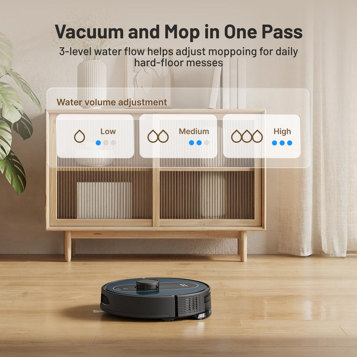Robot Vacuum and Mop Combo, 8000Pa, Self-Emptying