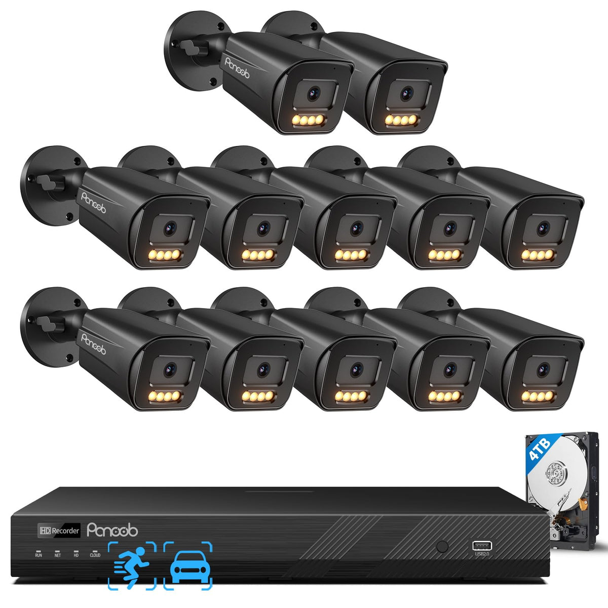 PoE 32 Channel Security Camera System with 8TB HDD, PB65A2032-5MD