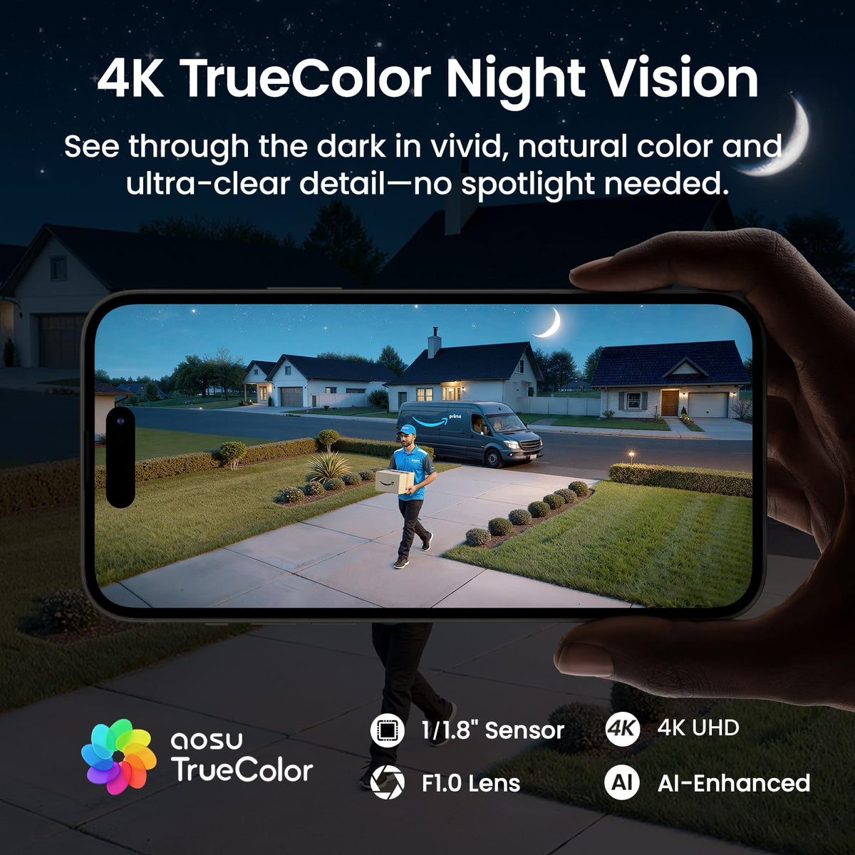 aosu T2 Ultra 4K Camera for Home Security, 2 Cam Kit,TrueColor Night Vision