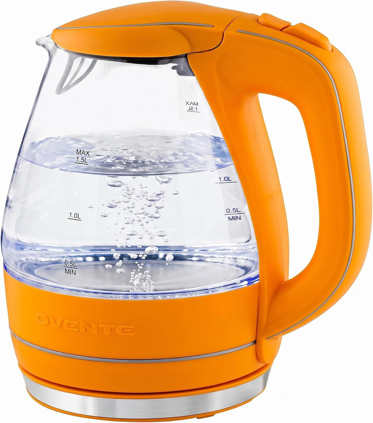 OVENTE 1.5L Glass Electric Kettle Water Boiler, Black KG83B