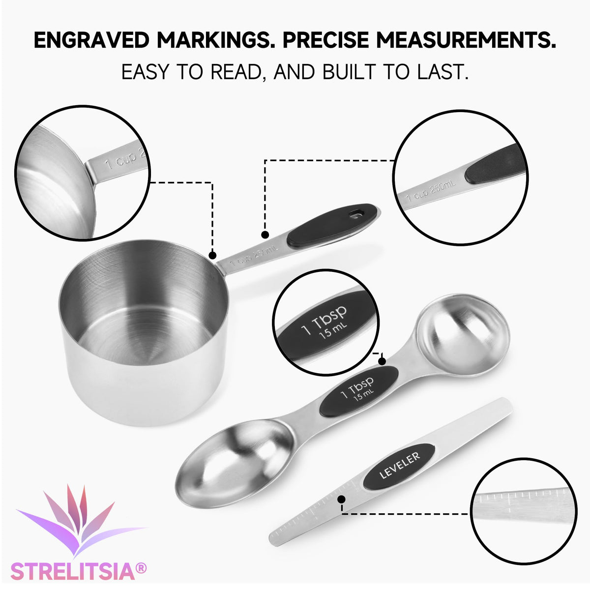 10-Piece Magnetic Measuring Cups and Spoons Set