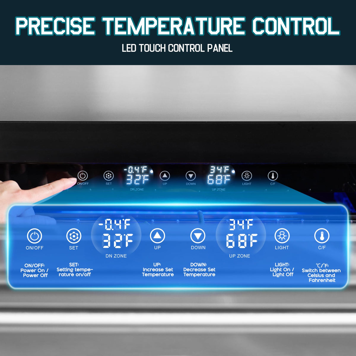 Albott 24 Inch Outdoor Beverage Fridge, 5.0 Cu.Ft Beverage Refrigerator