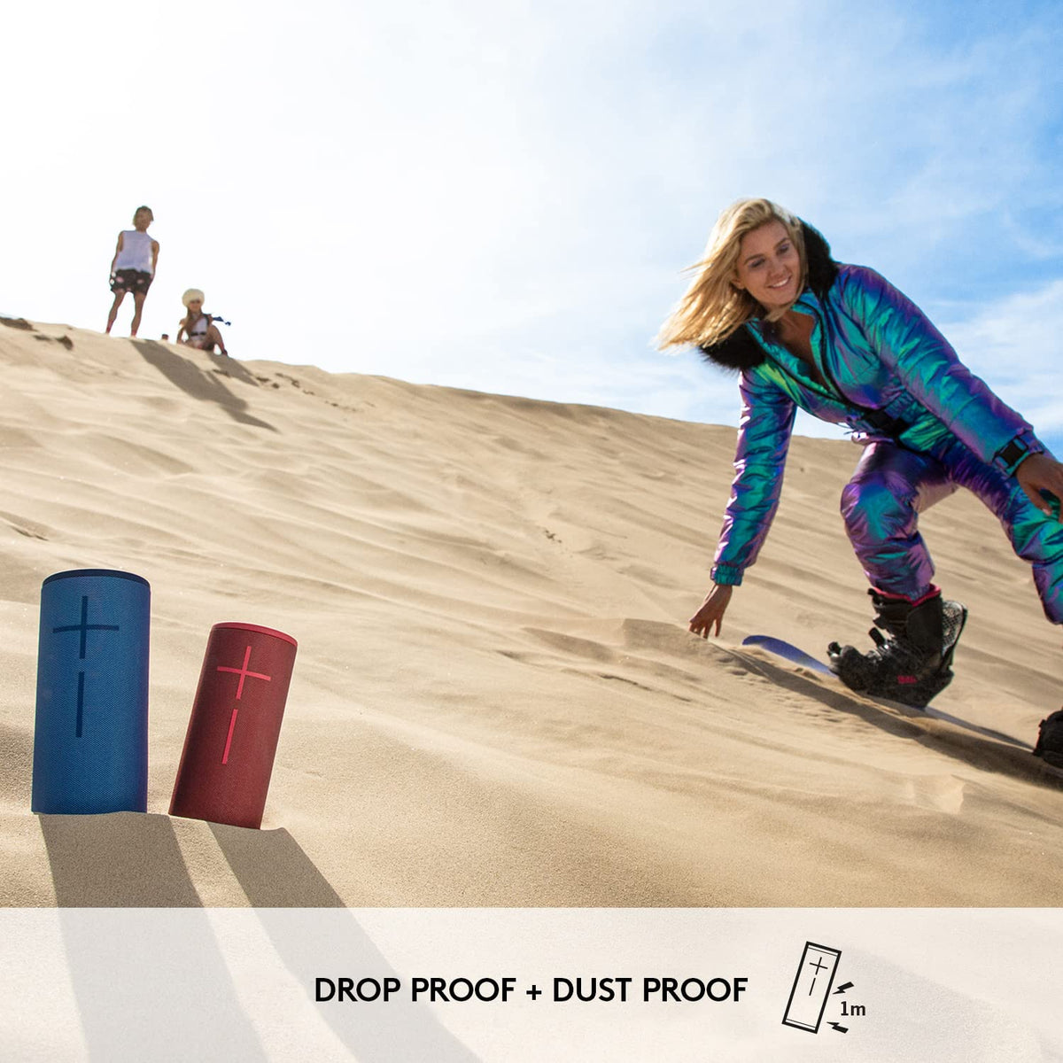 Ultimate Ears Boom 3 Wireless Bluetooth Speaker, Bold Sound + Deep Bass, Bluetooth, Magic Button, Waterproof, 15 Hours Battery, Range of 150 ft, Sunset Red
