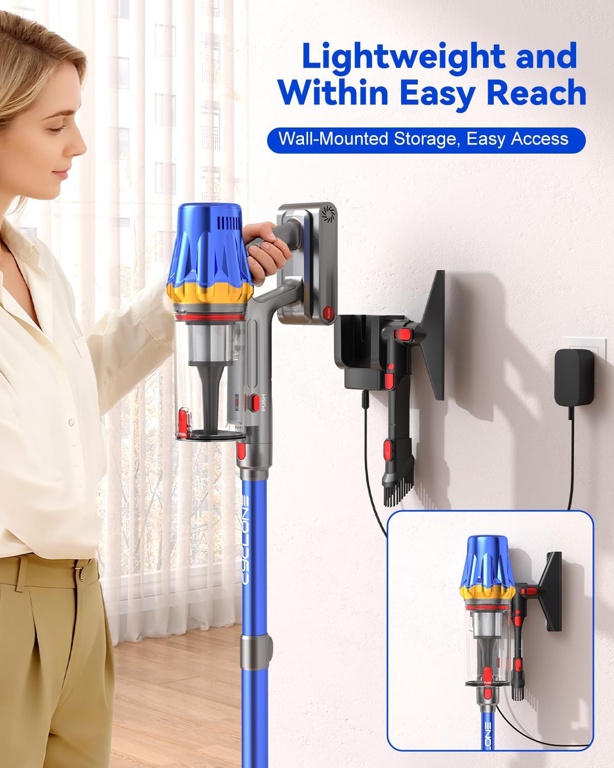 H9 Cordless Vacuum Cleaner 700W 58kPa 90 Mins Runtime for Home