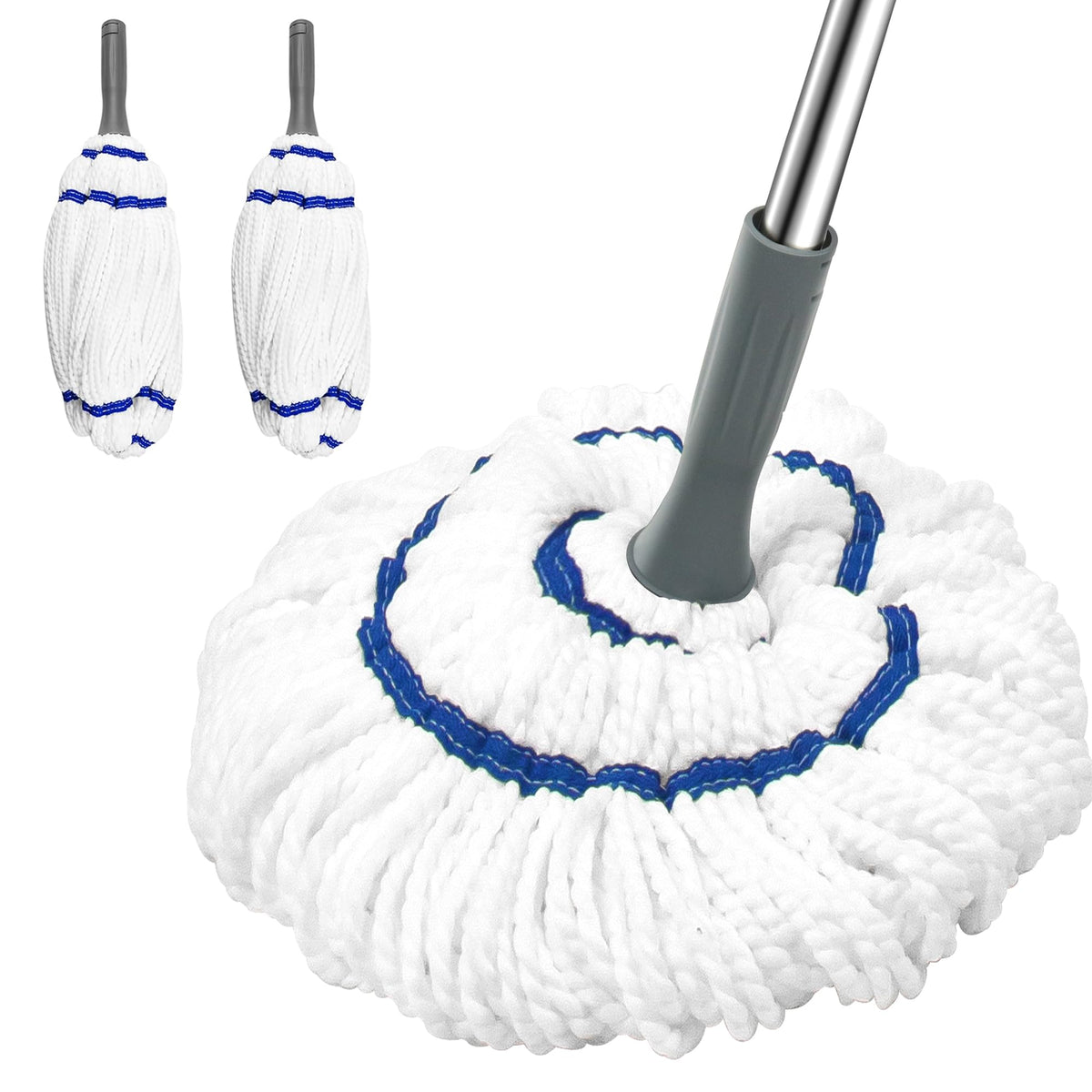 Self Wringing Mop Easy Squeeze Twist Mop,Gray
