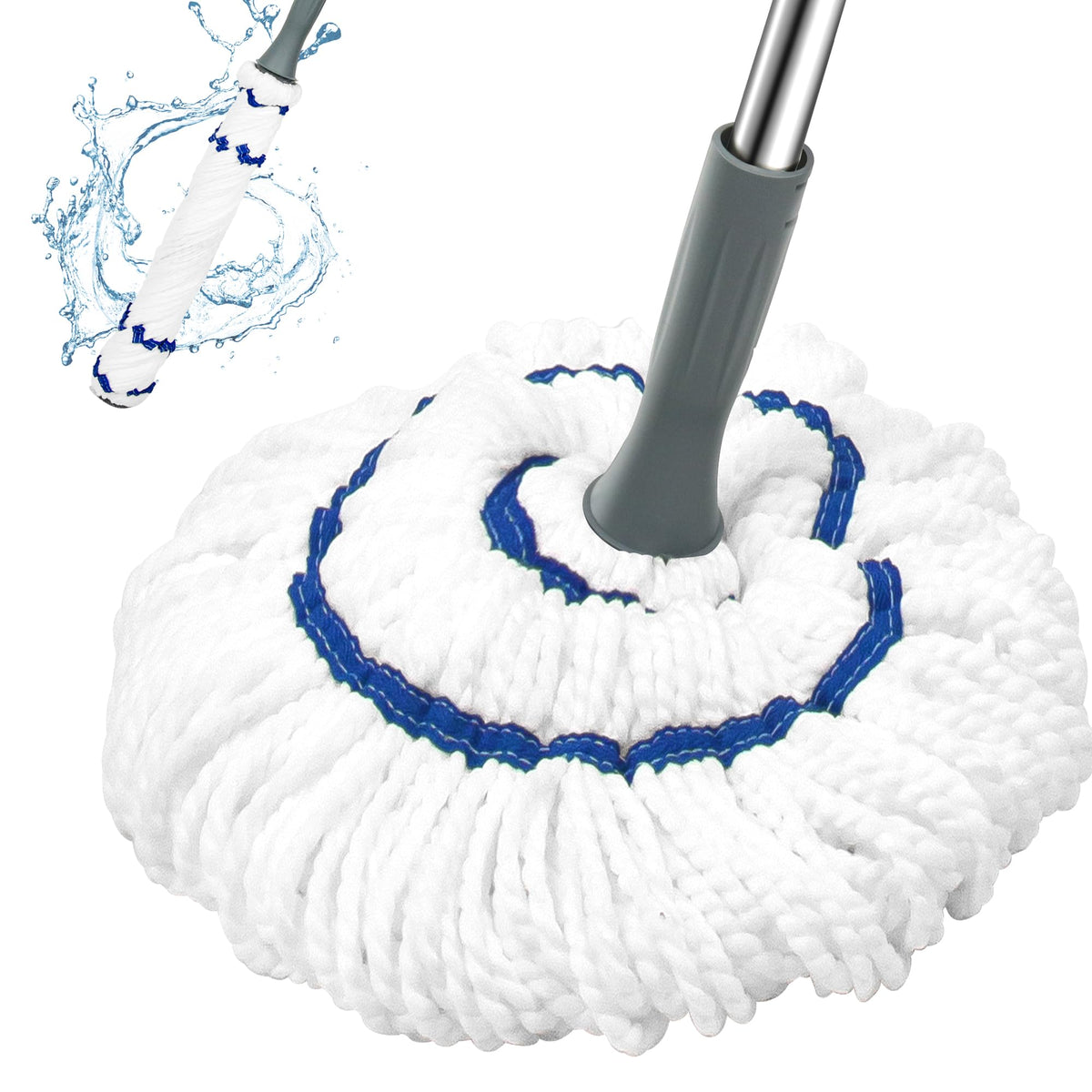 Self Wringing Mop Easy Squeeze Twist Mop,Gray