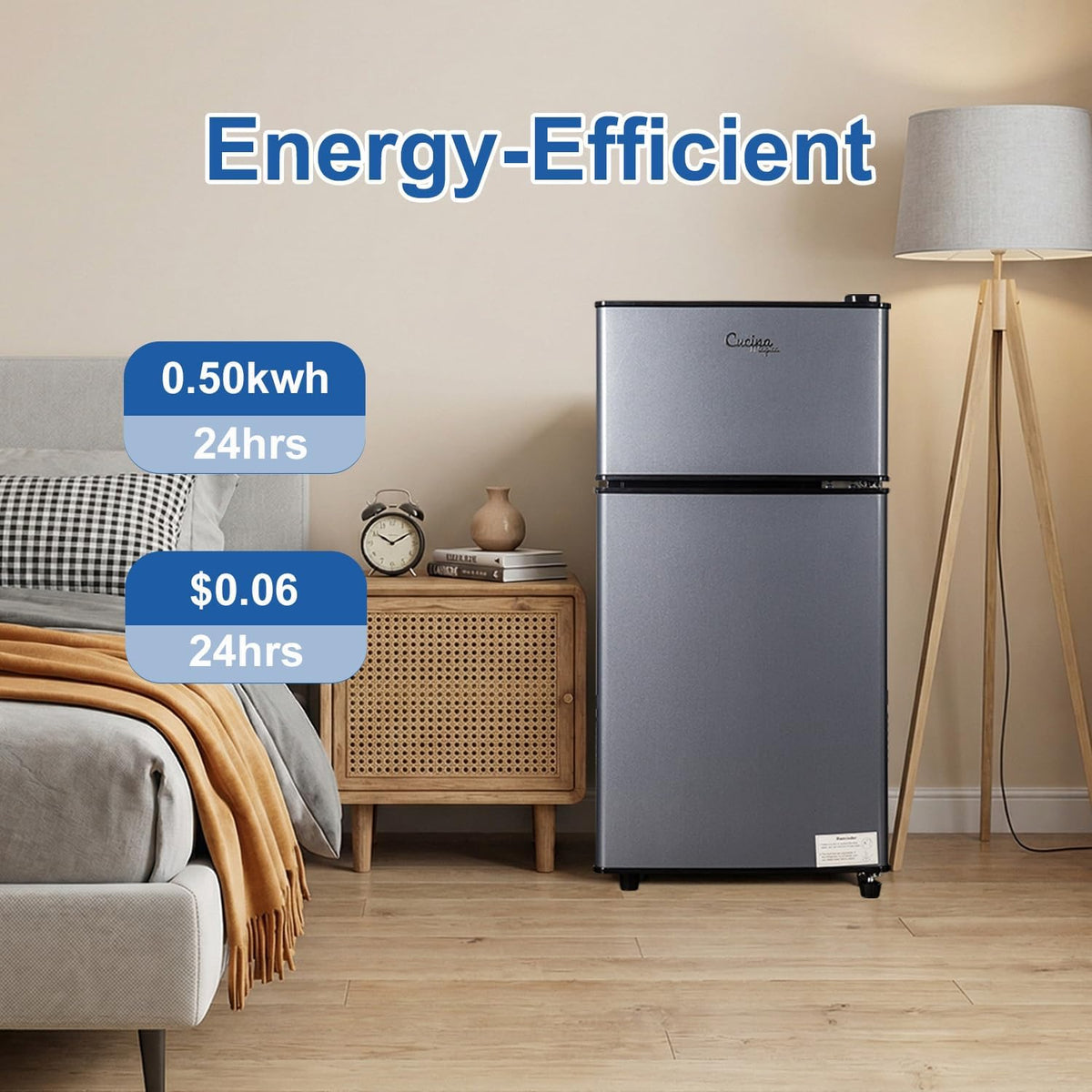 Mini Fridge with Freezer, 3.2 cuft Small Refrigerator, Compact Refrigerator