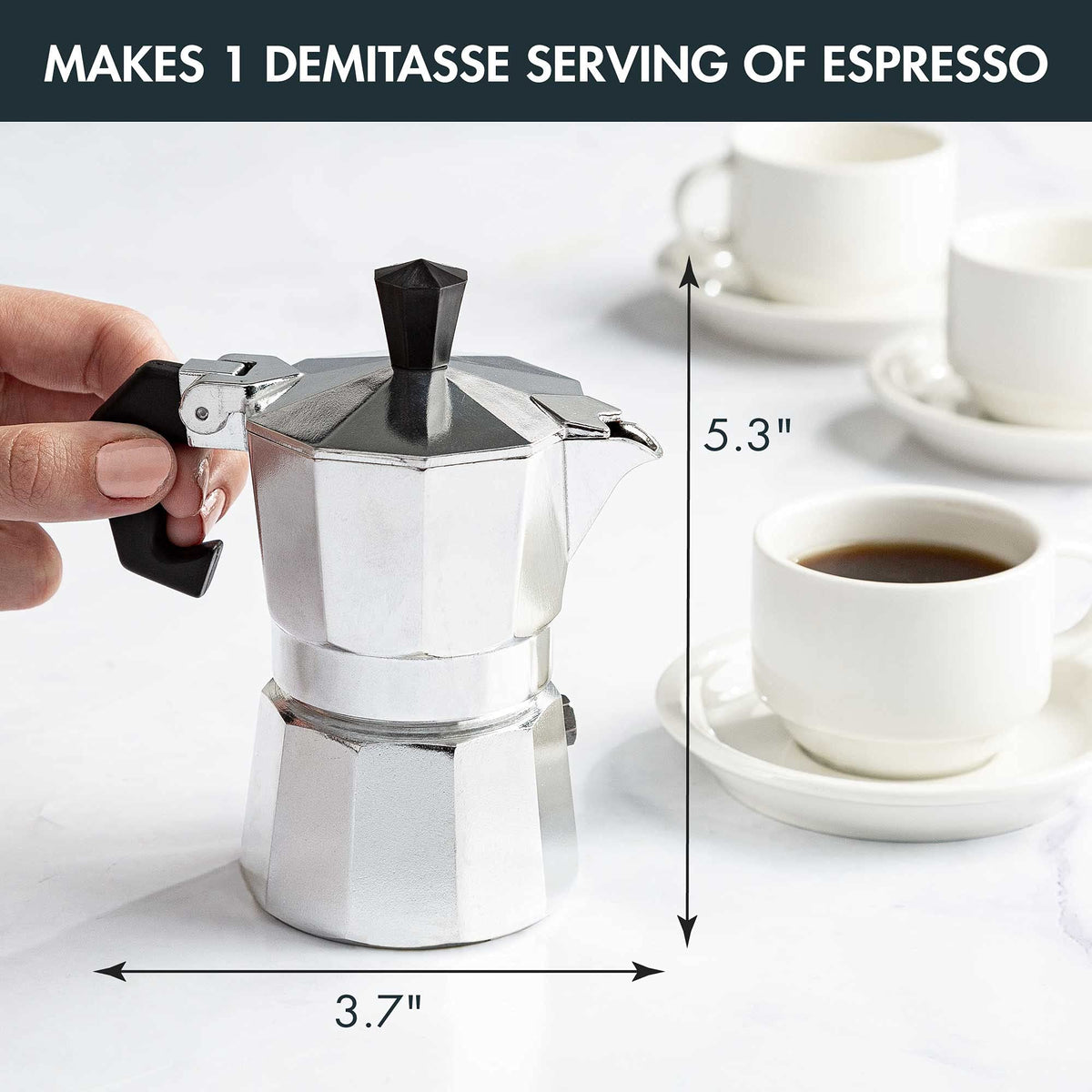 Primula Classic Stovetop Espresso and Coffee Maker, Moka Pot for Italian and Cuban Café Brewing, Greca Coffee Maker, Cafeteras, 9 Espresso Cups, Silver