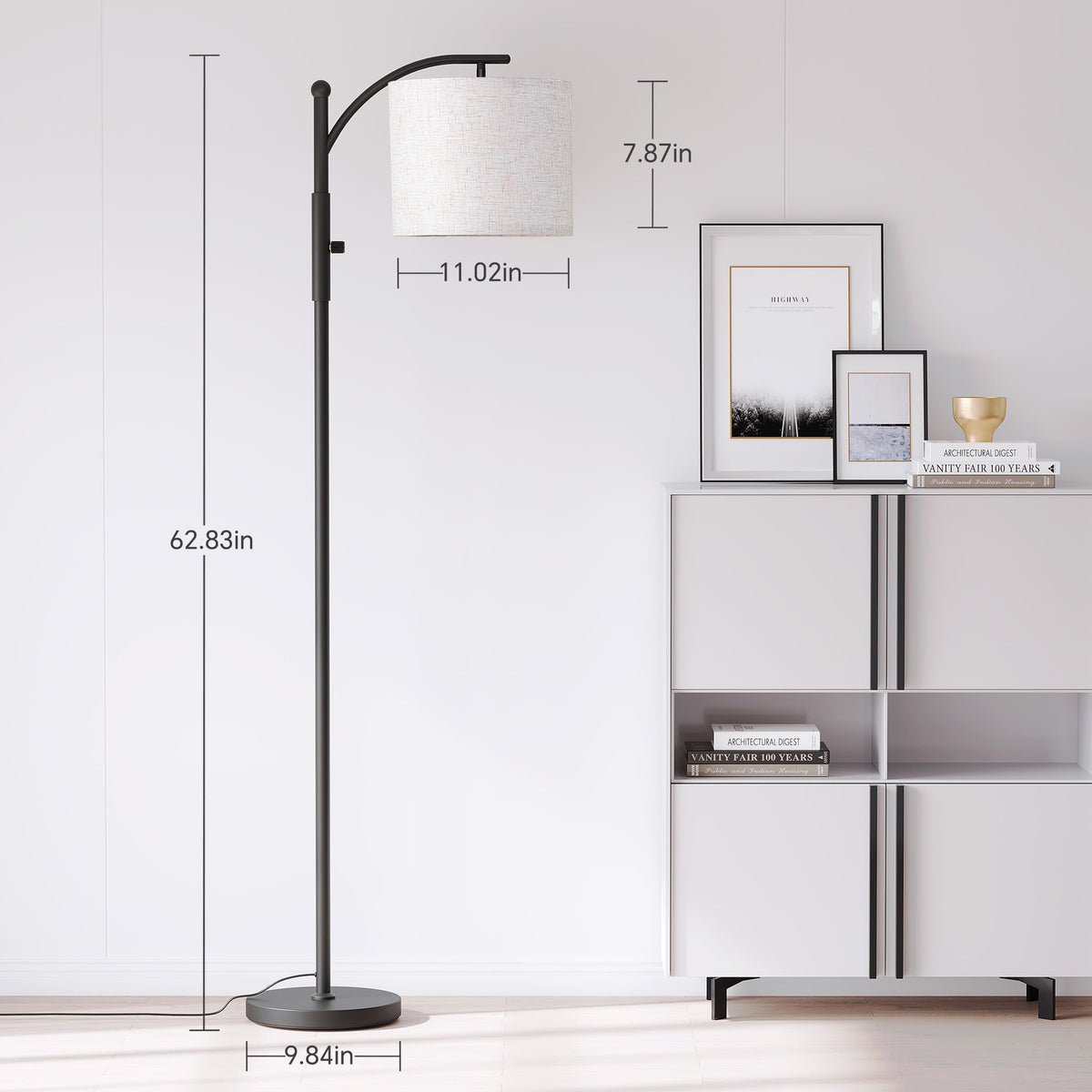 SUNMORY Arc Floor Lamp, Modern Floor Lamp with 3 Color Temperatures Bulb