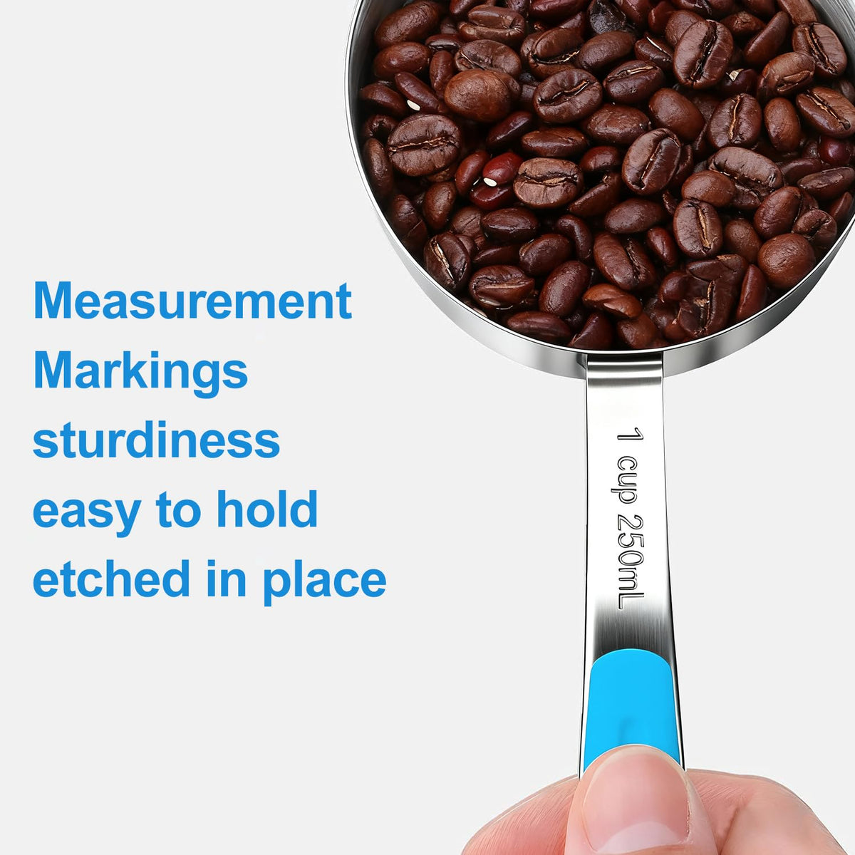 10-Pcs Stainless Steel Measuring Cups & Spoons Set, Colorful Handles