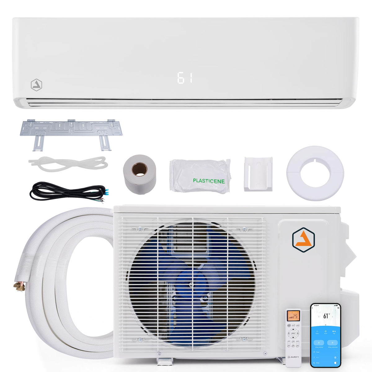 Albott 12,000 BTU Mini Split Air Conditioner and Heater SEER2 18, 115V
