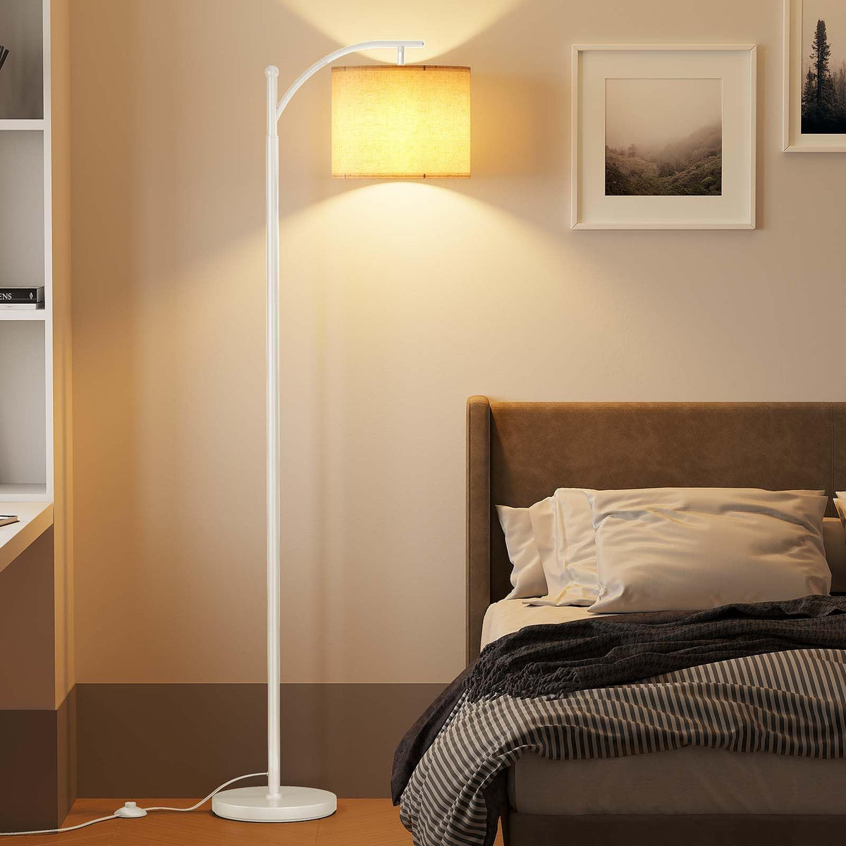 SUNMORY Arc Floor Lamp, Modern Floor Lamp with 3 Color Temperatures Bulb