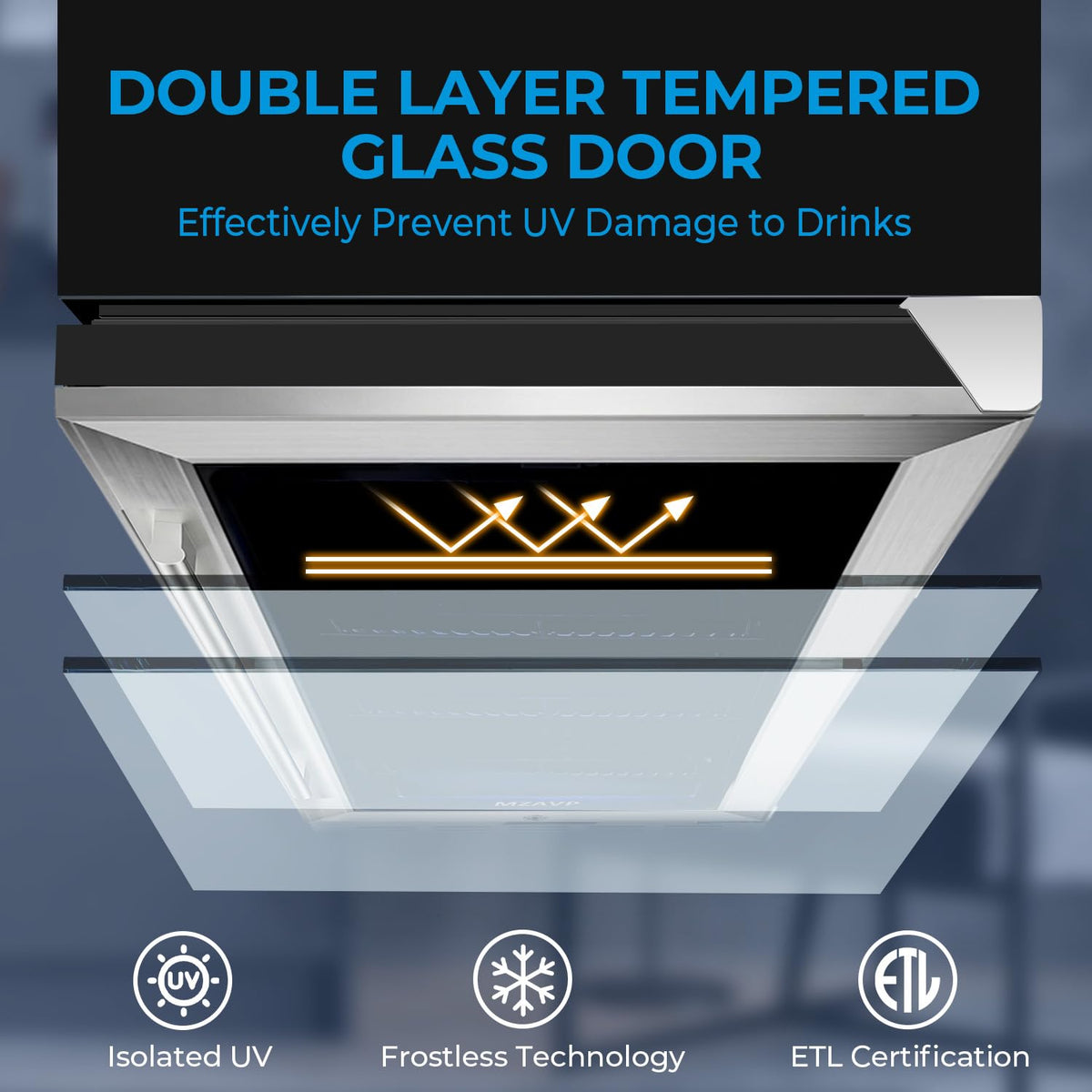 Beverage Refrigerator Cooler, 120 Can Mini Beverage Fridge with Reversible Glass Door for Soda Beer, 3 Cu.Ft Drink Fridge with Digital Temperature Control & Adjustable Shelves - Silver