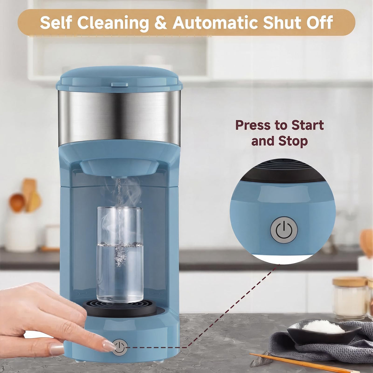 Single Serve Coffee Maker, Small K Pod&Ground Coffee Machine