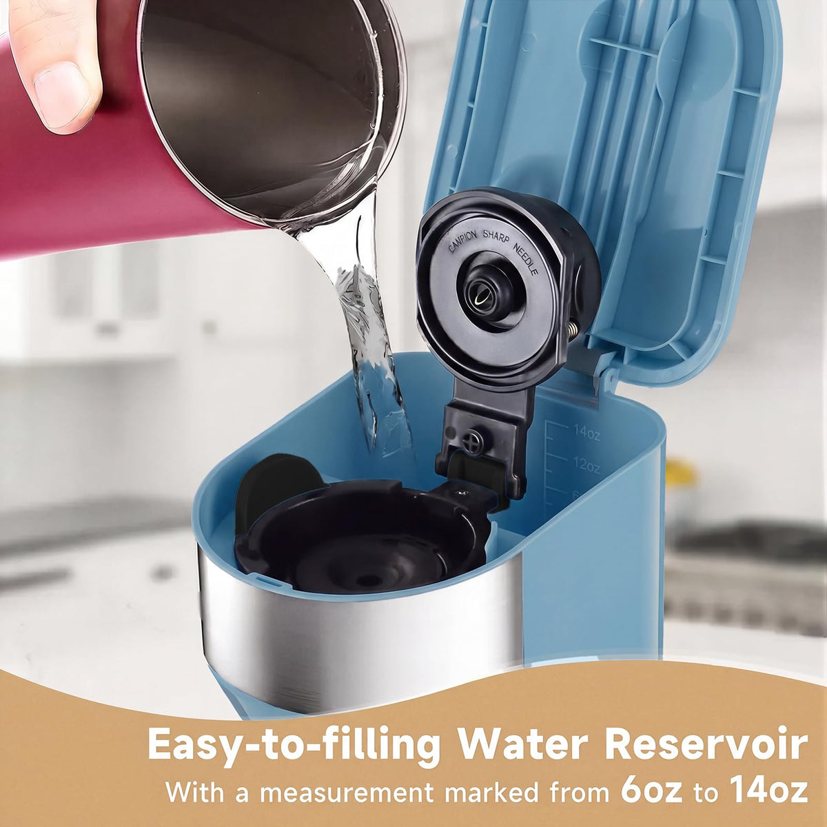 Single Serve Coffee Maker, Small K Pod&Ground Coffee Machine