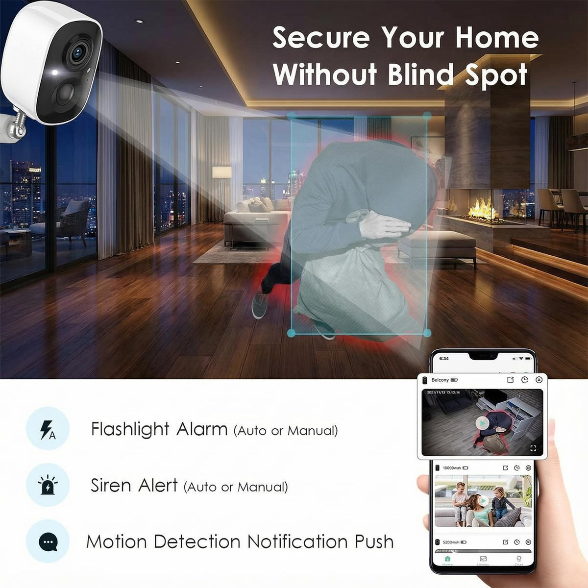GMK 4 Pack Cameras System, Security Cameras Wireless Outdoor, 2K Video