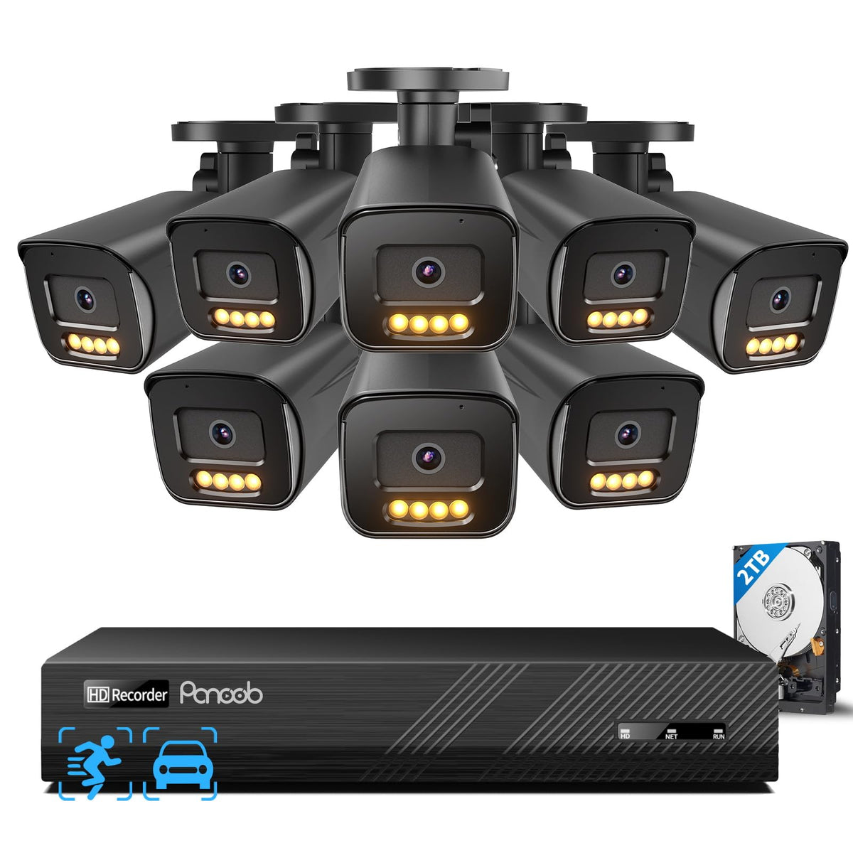 PoE 32 Channel Security Camera System with 8TB HDD, PB65A2032-5MD