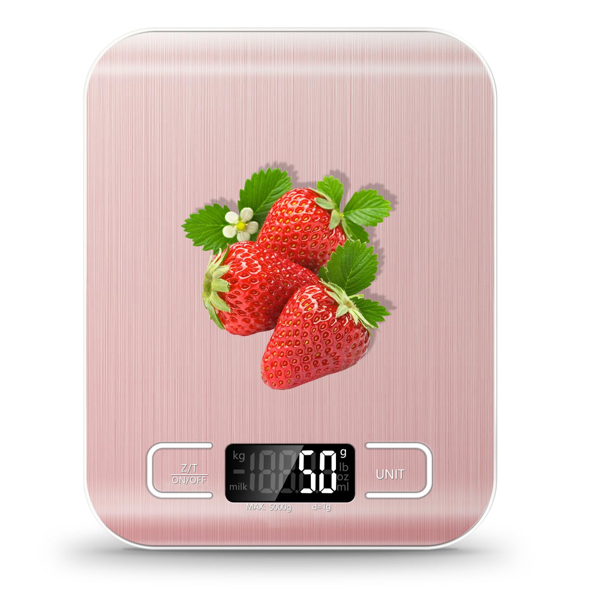 Food Scale, 11lb Kitchen Scale with 6 Units Tare Function & LCD Display, 0.05oz/1g Stainless Steel Digital Food Scale Grams and Ounces for Baking, Cooking, Dieting and Meal Prep (Batteries Included)