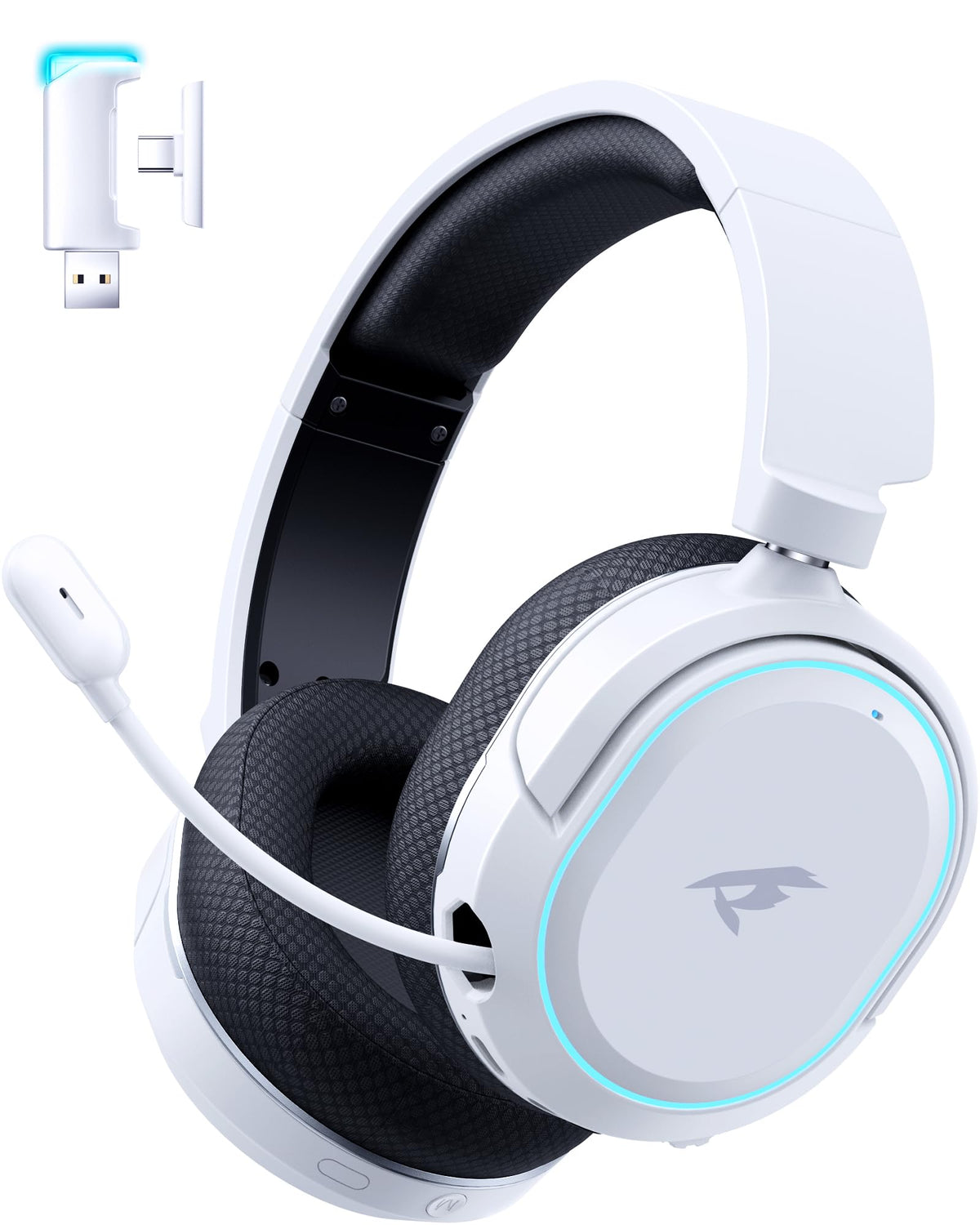 Wireless Gaming Headset for PC PS5 PS4 Mac Switch 7.1 Surround Sound 100-Hr
