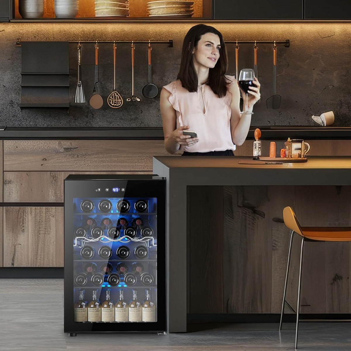 Electactic Mini Fridge 130 Can Beverage Refrigerator Cooler, 3.2 Cu.Ft Drink Fridge forSoda Wine Beer, Digital Temperature Control Cooler for Home, Dorm, Bar