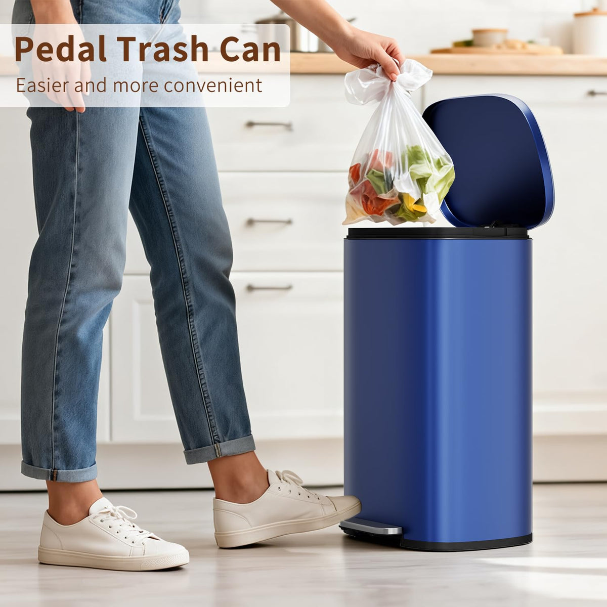 PayLessHere | 13G Trash Can with Lid | Steel | Removable Inner Bucket