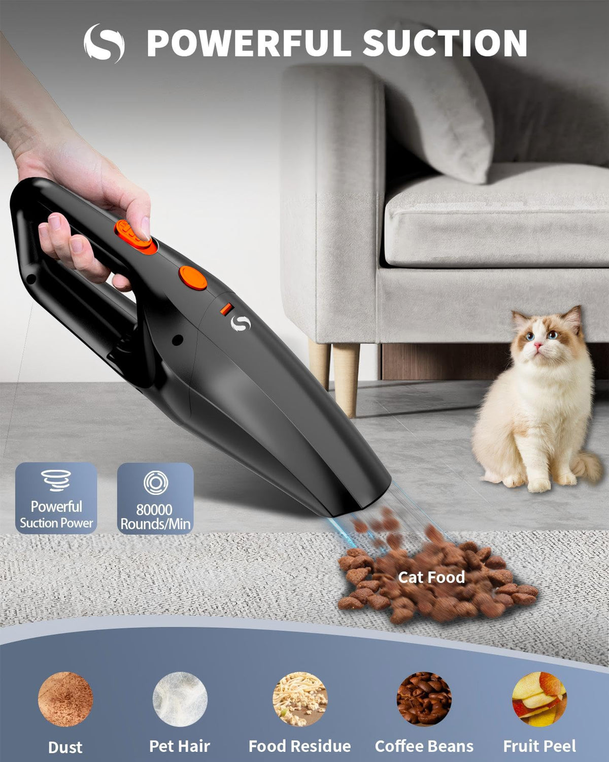 Handheld Vacuum Cordless, car Vacuum Portable Cordless