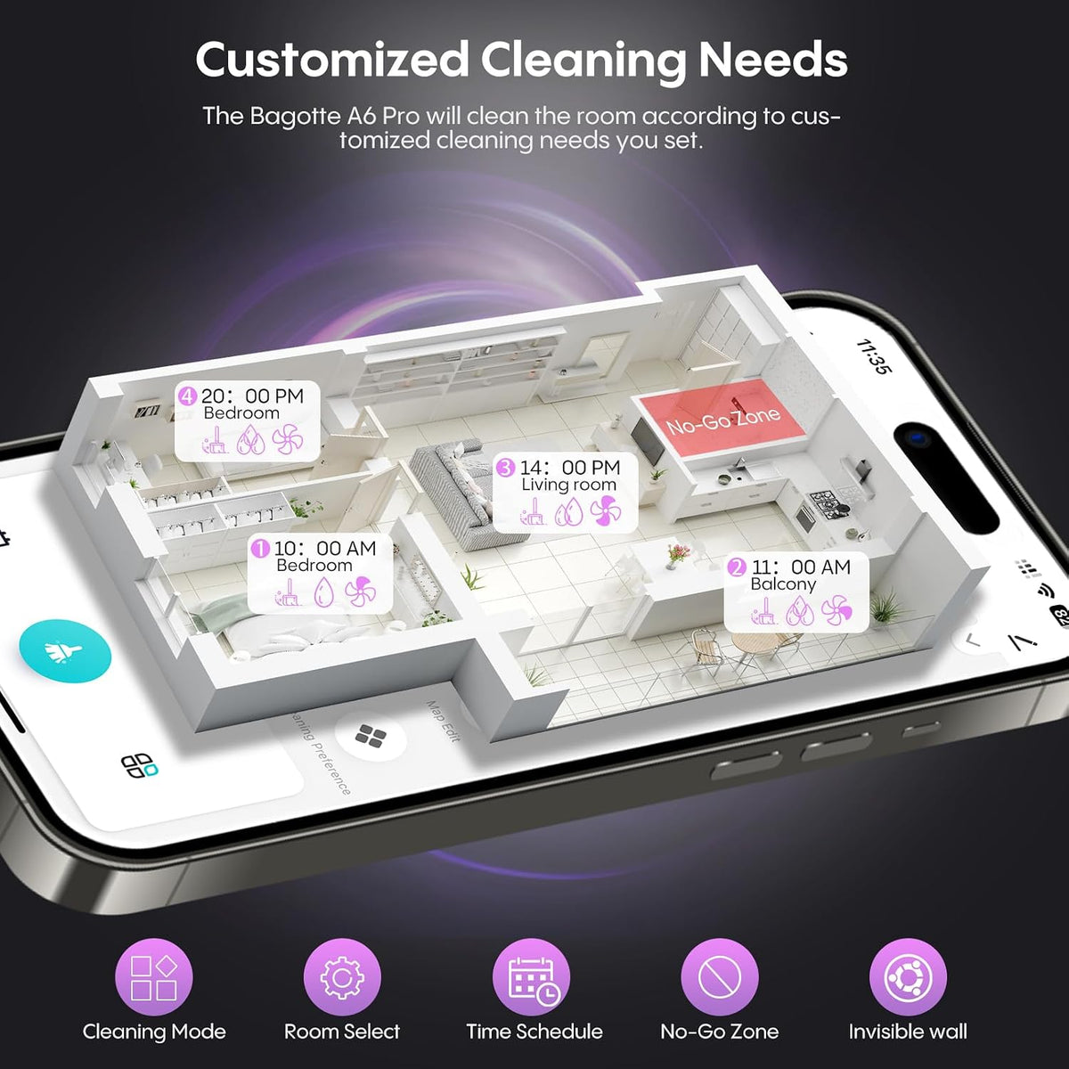 Robot Vacuum and Mop with Self-Emptying Station, 90 Days Hands-Free Robotic Vacuum Cleaner, 10000Pa Super Suction, LiDAR Navigation, Smart Mapping, WiFi/App/Voice Control for Home Pet Hair Hard Floors