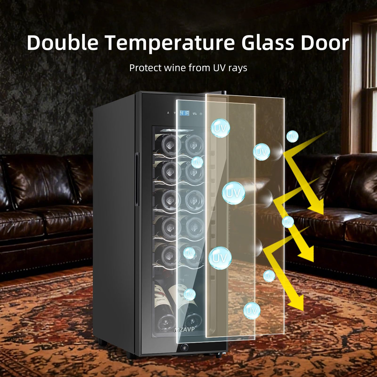 Beverage Refrigerator Cooler, 120 Can Mini Beverage Fridge with Reversible Glass Door for Soda Beer, 3 Cu.Ft Drink Fridge with Digital Temperature Control & Adjustable Shelves - Silver