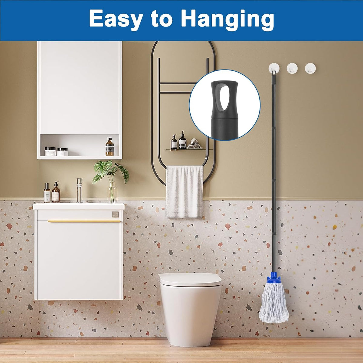 KeFanta Mop for Floor Cleaning,2 Pcs Cotton String Wet Replacement Head