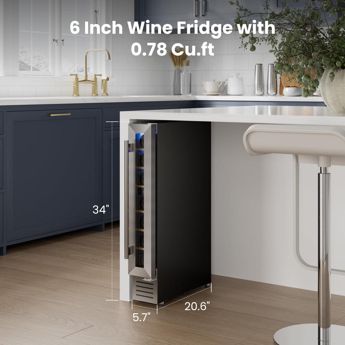 Yeego 24 Inch Dual Zone Wine Fridge with 52 Bottle