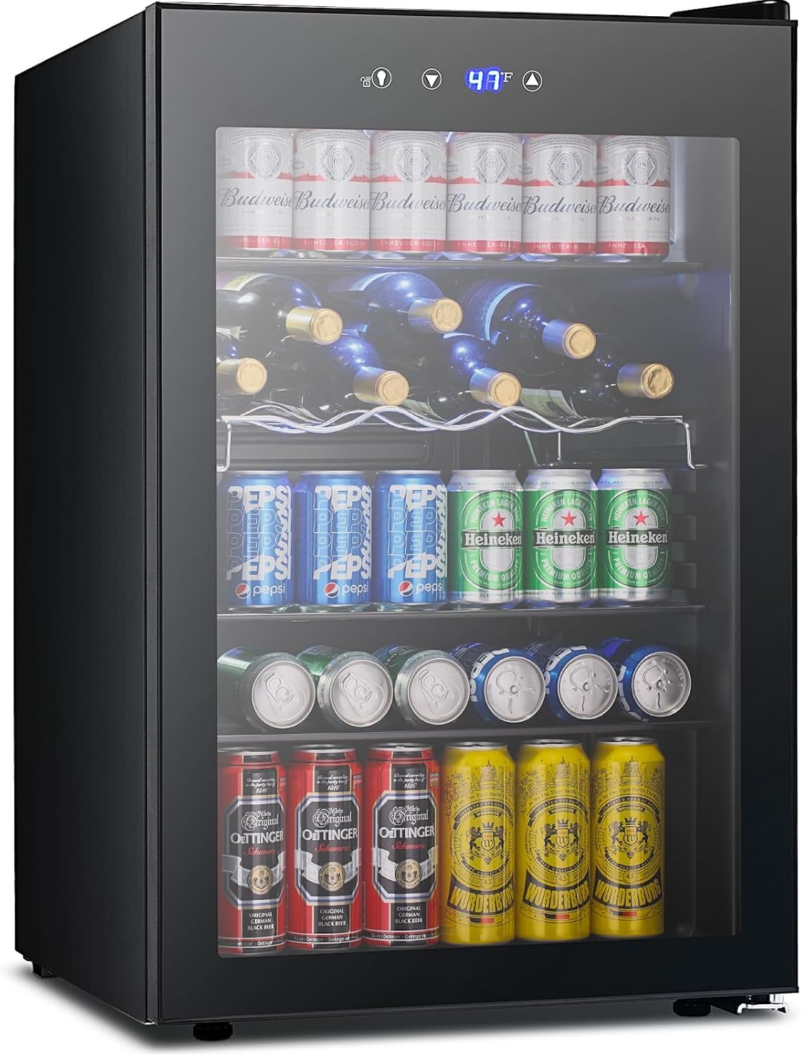 Electactic Mini Fridge 130 Can Beverage Refrigerator Cooler, 3.2 Cu.Ft Drink Fridge forSoda Wine Beer, Digital Temperature Control Cooler for Home, Dorm, Bar