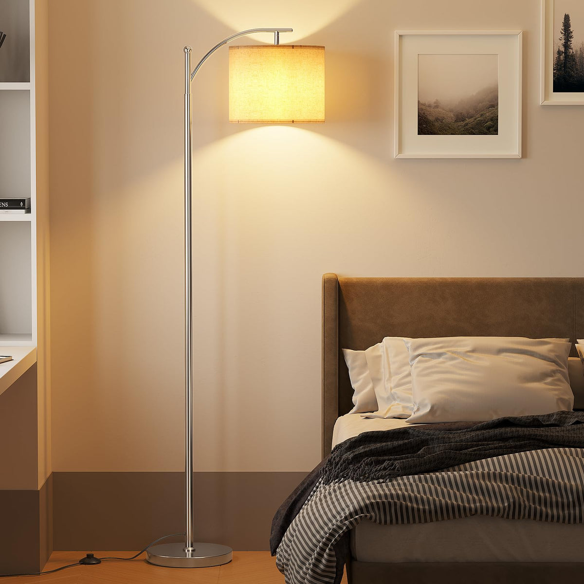 SUNMORY Arc Floor Lamp, Modern Floor Lamp with 3 Color Temperatures Bulb