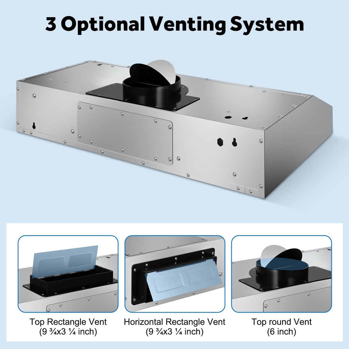 30 inch Under Cabinet Range Hood 1200 CFM Stainless Steel Vent Hoods