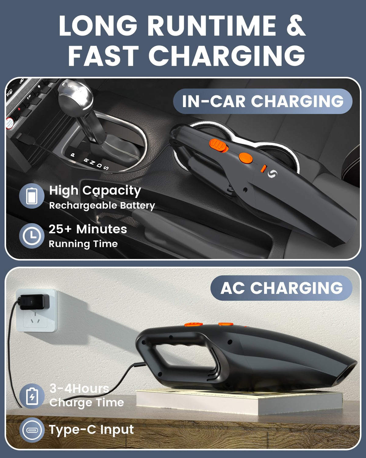 Handheld Vacuum Cordless, car Vacuum Portable Cordless