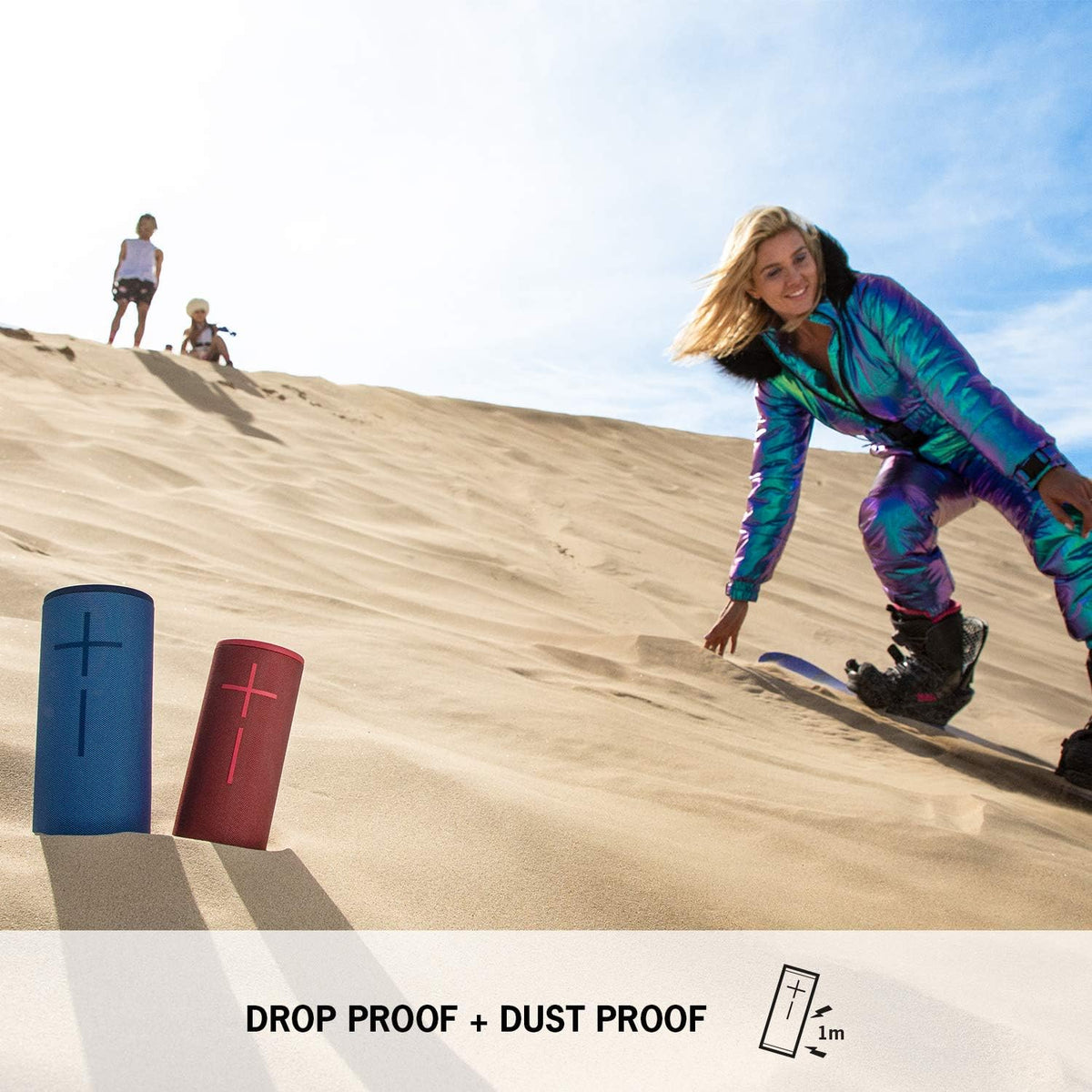 Ultimate Ears Boom 3 Wireless Bluetooth Speaker, Bold Sound + Deep Bass, Bluetooth, Magic Button, Waterproof, 15 Hours Battery, Range of 150 ft, Sunset Red