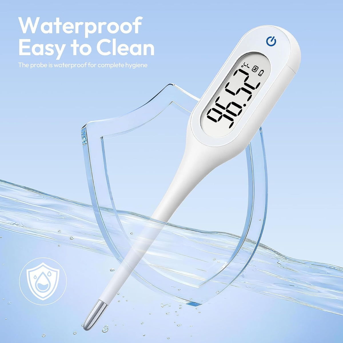 8 Seconds Basal Thermometer for Adult & Kids, Accurate & Safe Thermometer