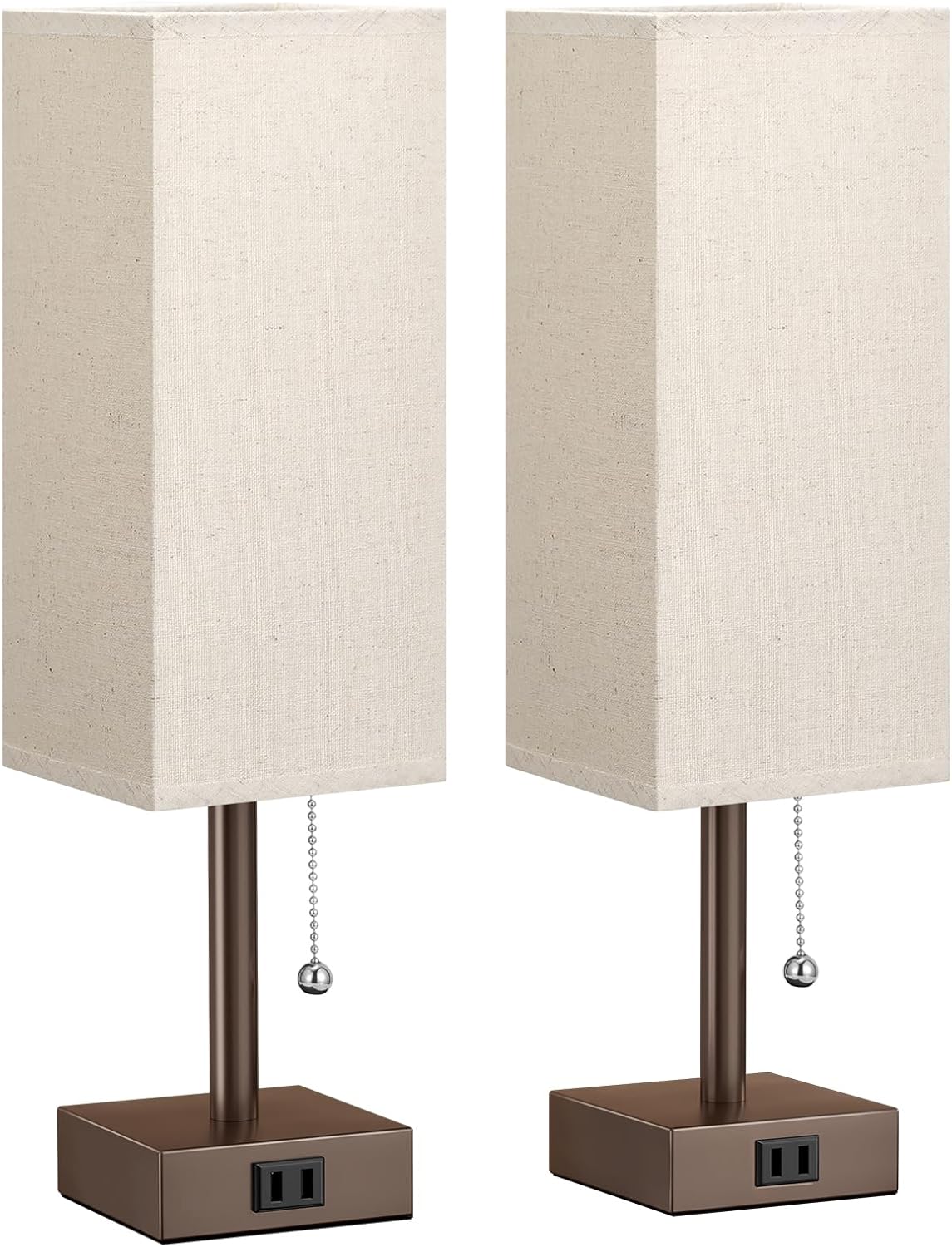 Fenmzee Bedside Lamp for Bedroom Set of 2 - Small Table Lamp for Nightstand