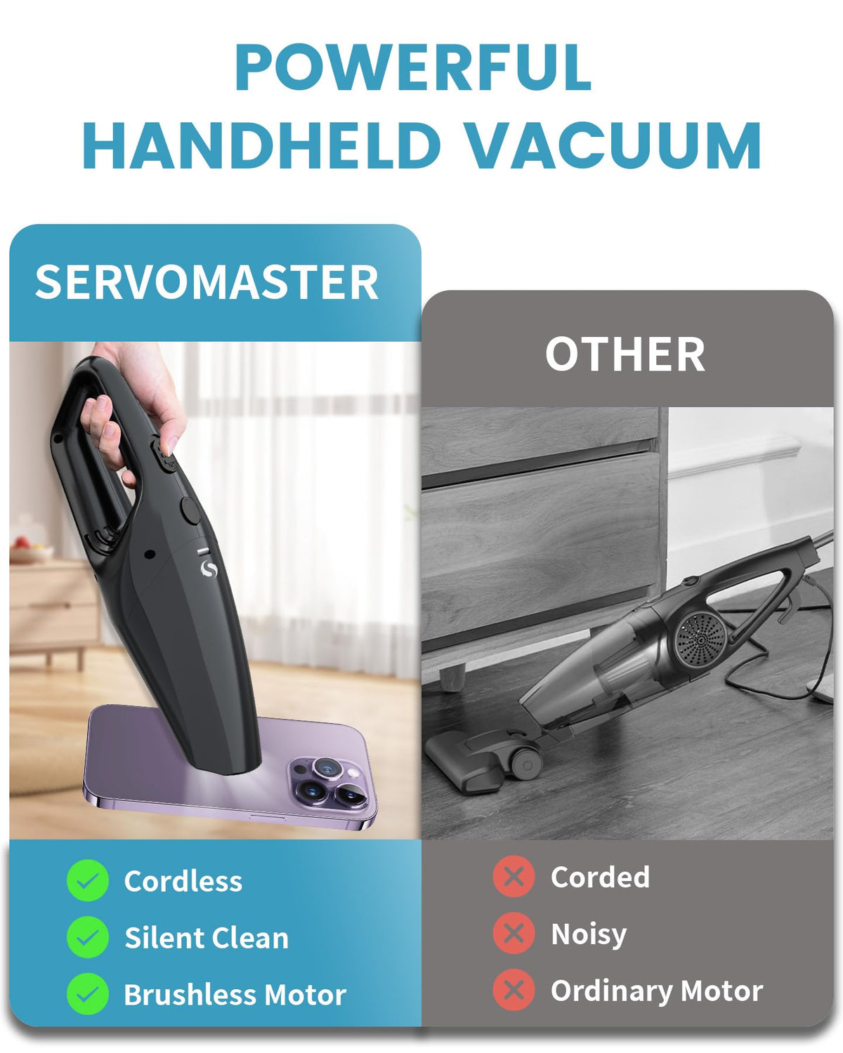 Handheld Vacuum Cordless, car Vacuum Portable Cordless