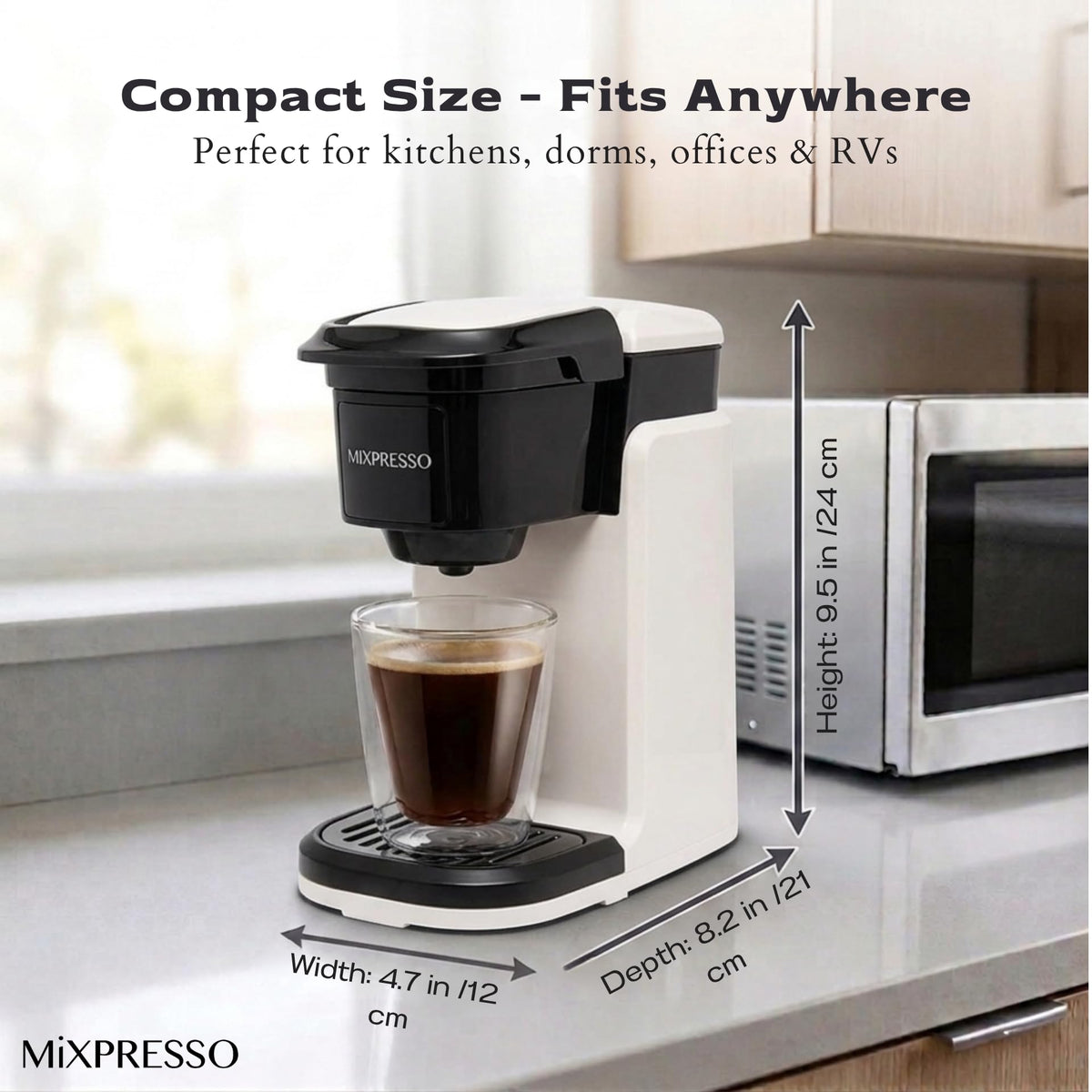 Mixpresso Single Serve Coffee Maker K Cup Coffee Maker for K Pods & Grounds