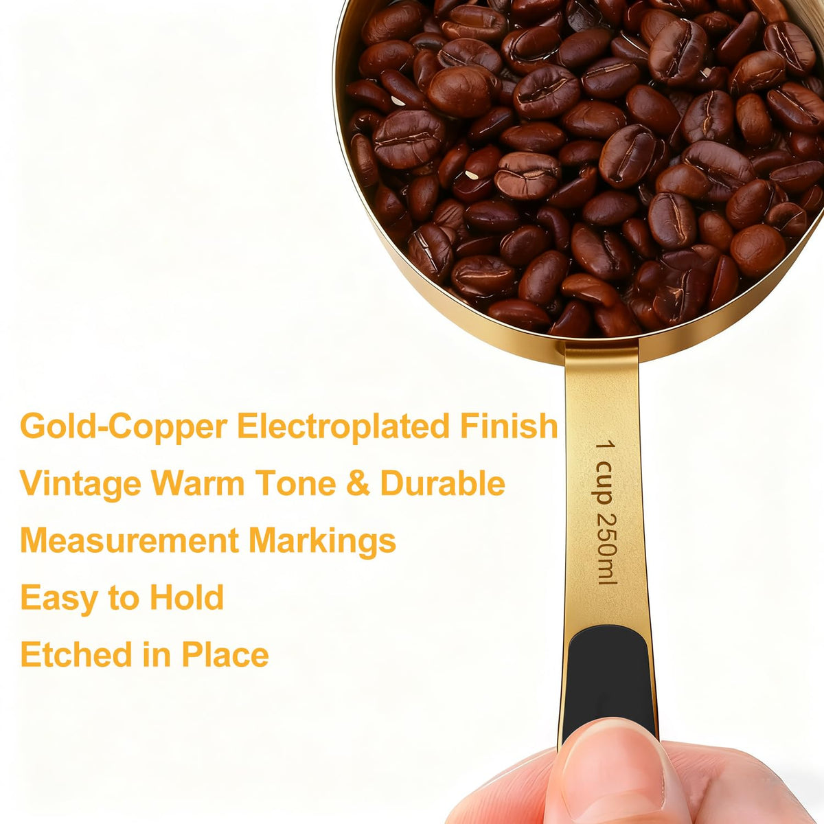 10-Pcs Stainless Steel Measuring Cups & Spoons Set, Colorful Handles