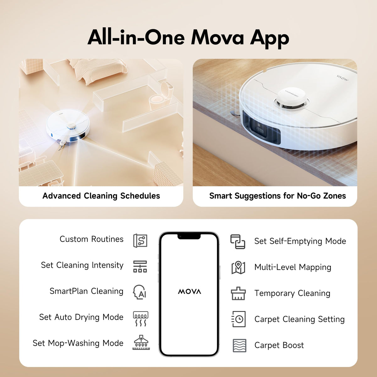 MOVA P10 Pro Ultra Gen 2 Robot Vacuum and Mop 26000Pa Suction 2026 Upgraded