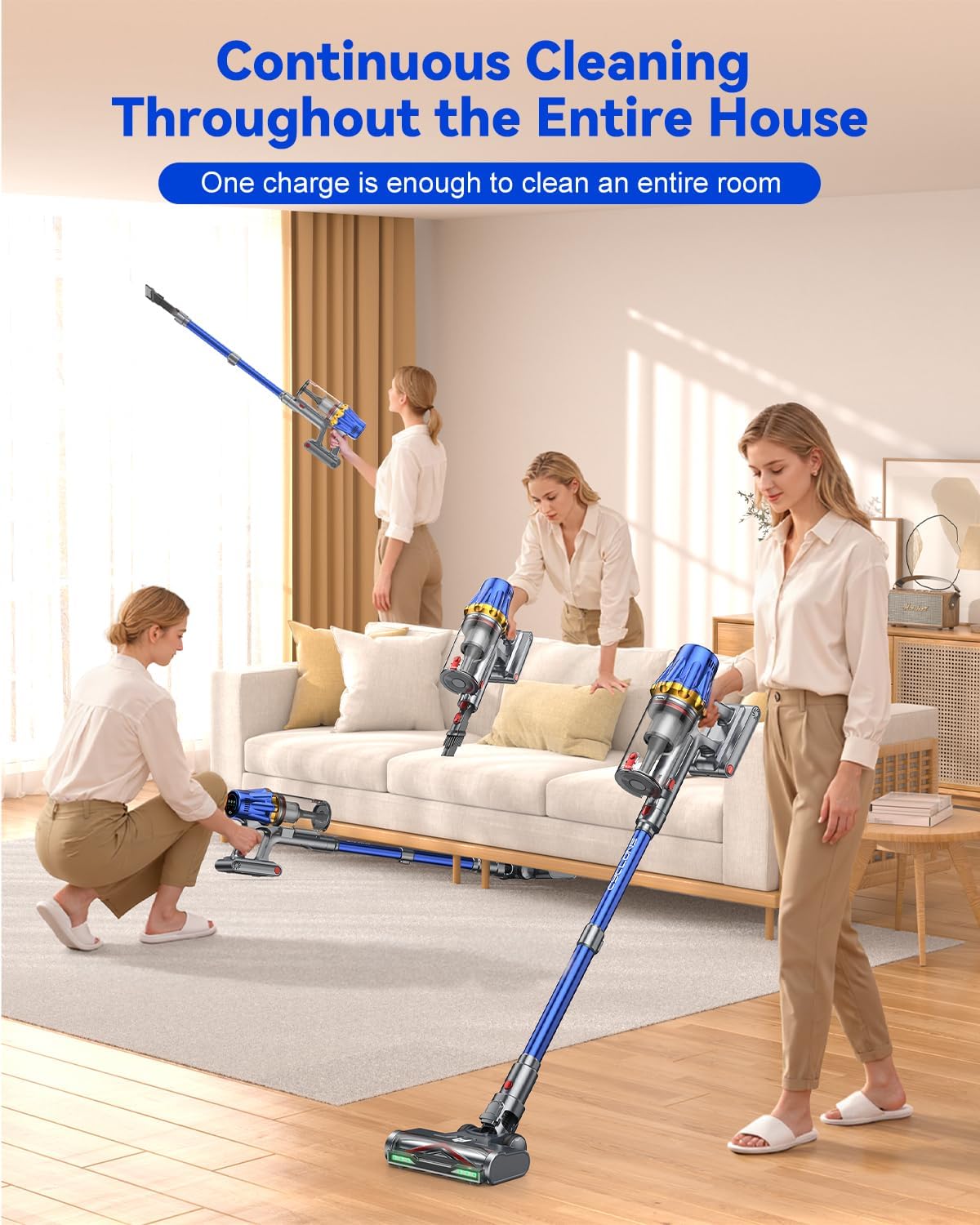 H9 Cordless Vacuum Cleaner 700W 58kPa 90 Mins Runtime for Home