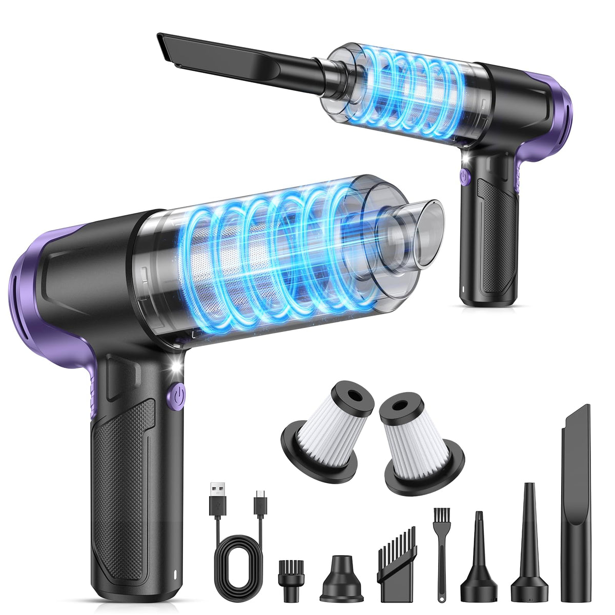 KMM Handheld Car Vacuum Cleaner, Hand Held Vacuum Cleaner and Air Duster
