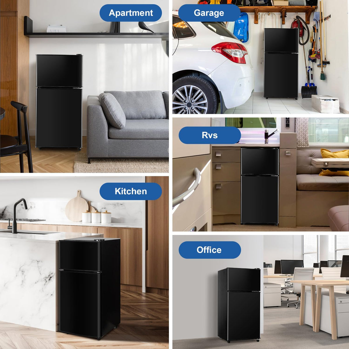 Mini Fridge with Freezer, 3.2 cuft Small Refrigerator, Compact Refrigerator
